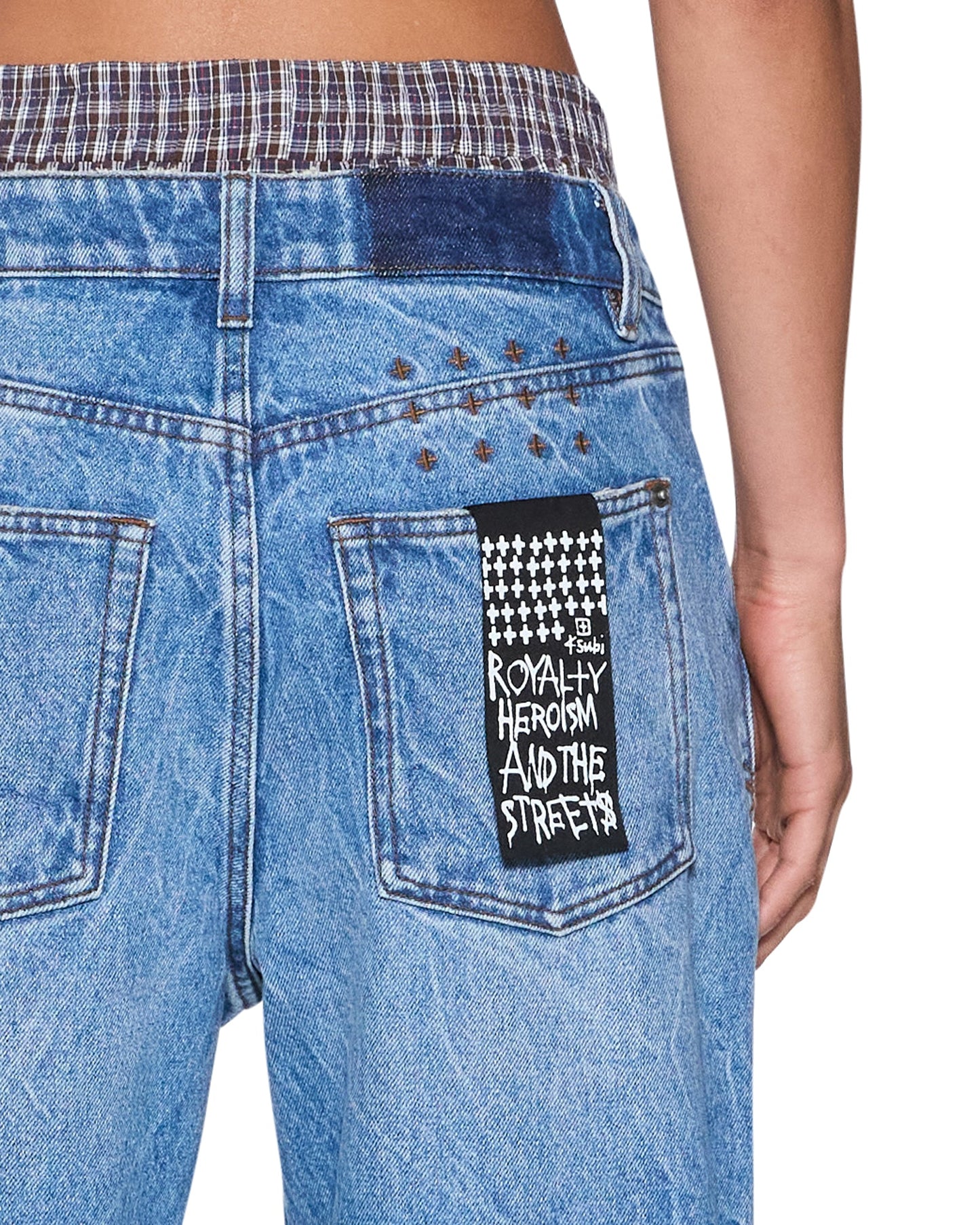 LOW RIDER JEAN LIBERTY BLUE PLAID