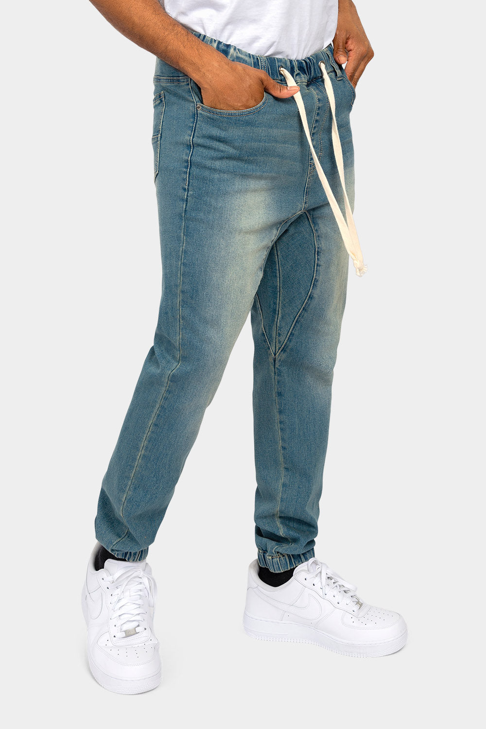 Denim Jogger Pants