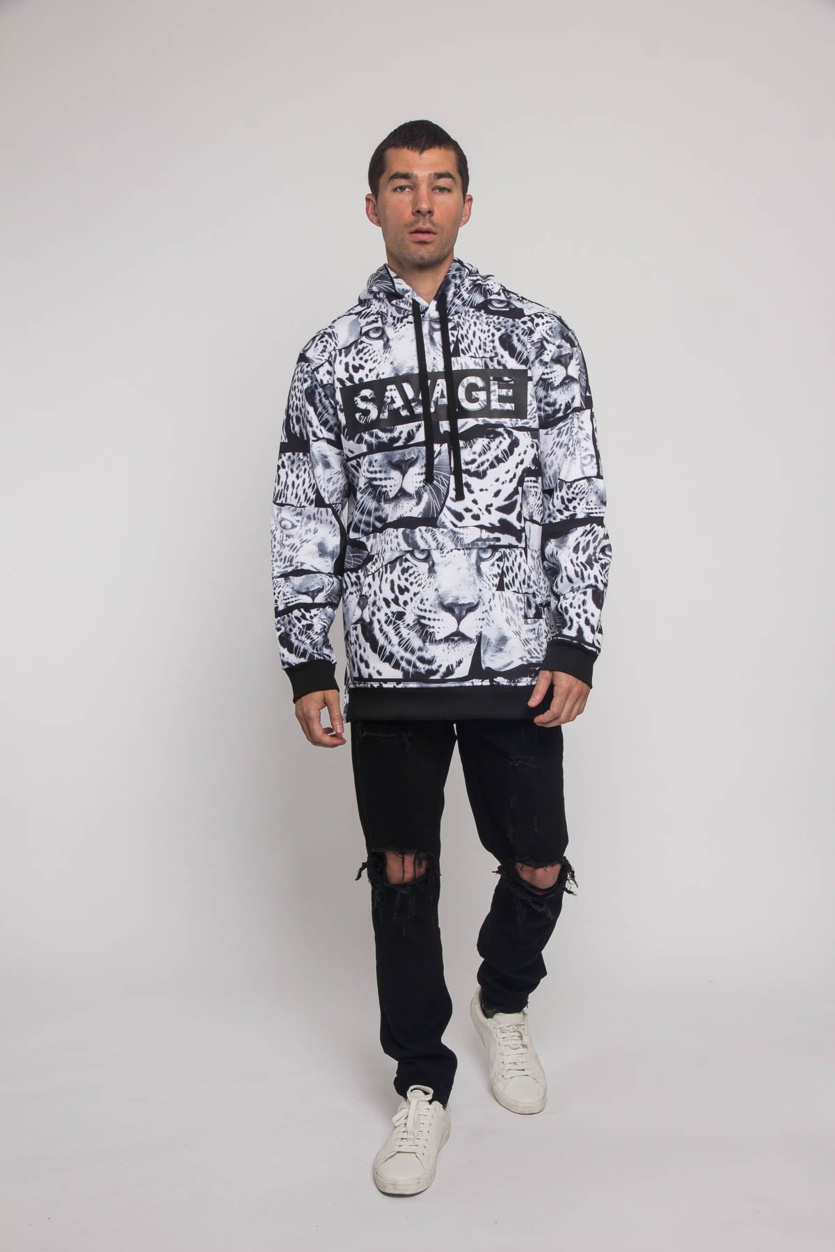 Savage Leopard Fleece Pullover