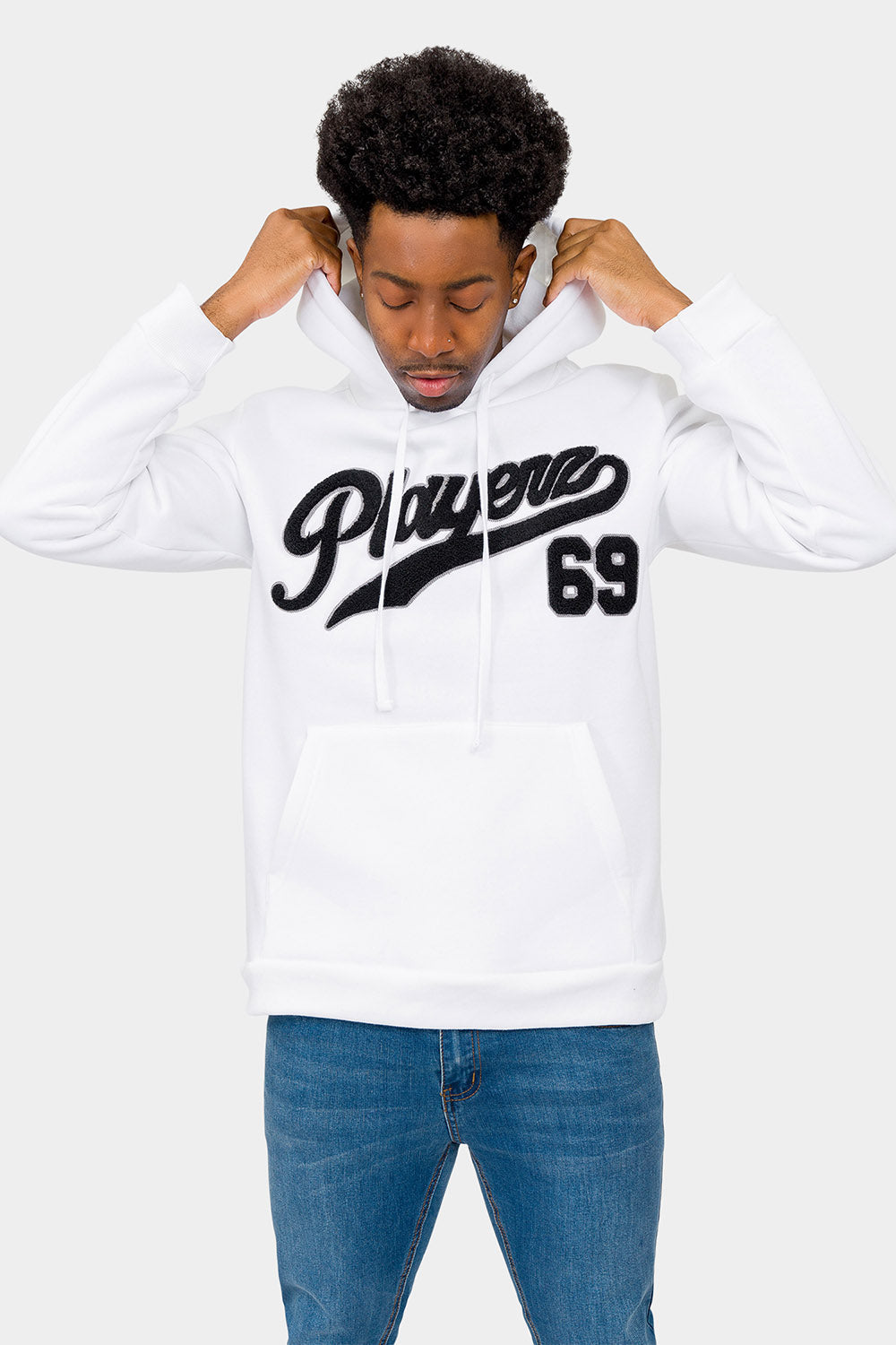 Playerz 69 Chenille Patch Fleece Sweater