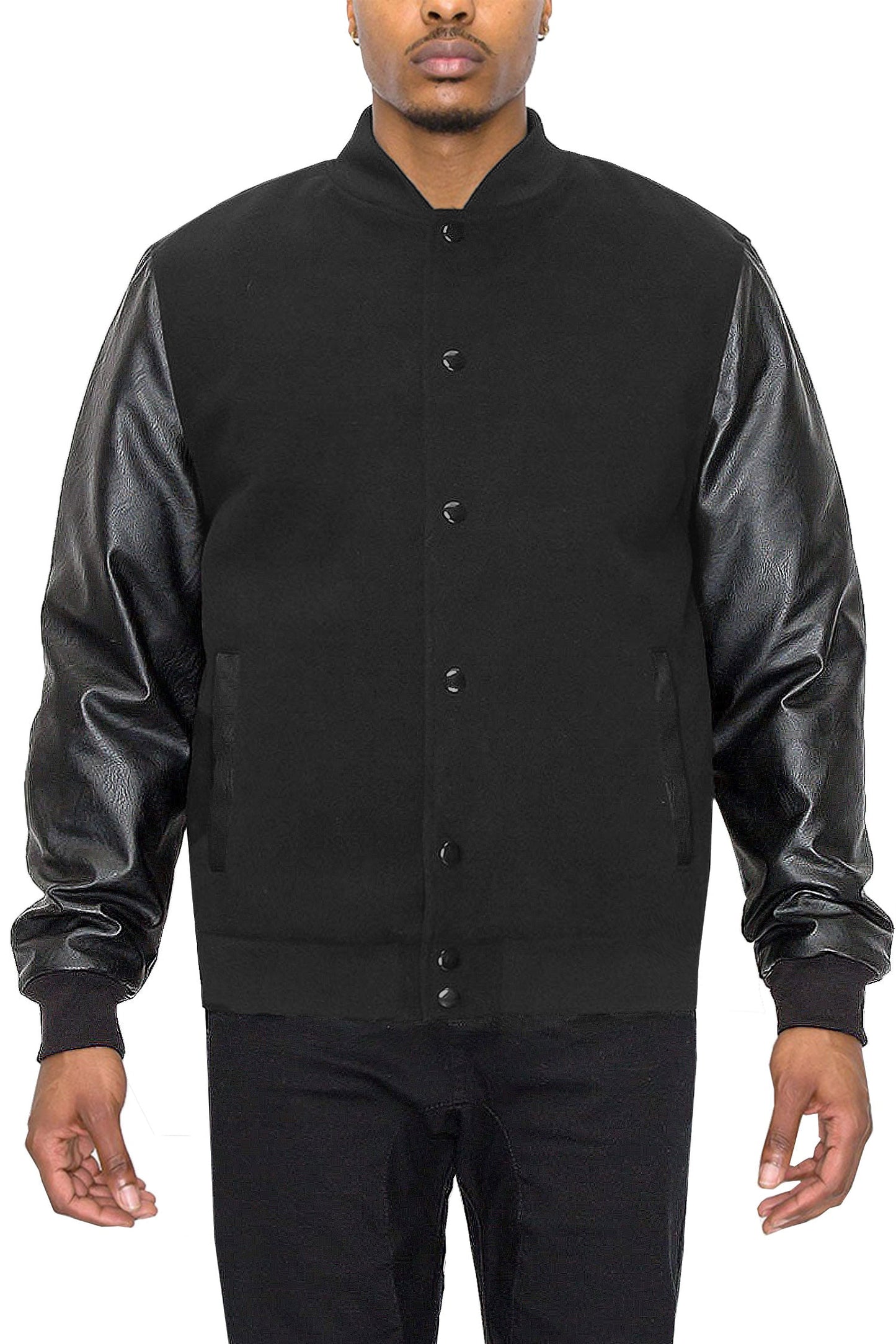 Men's Essential Melton Varsity Jacket