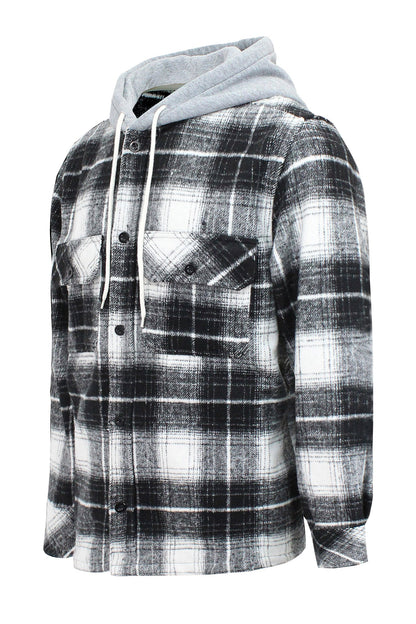 Men's Essential Hooded Flannel Overshirt