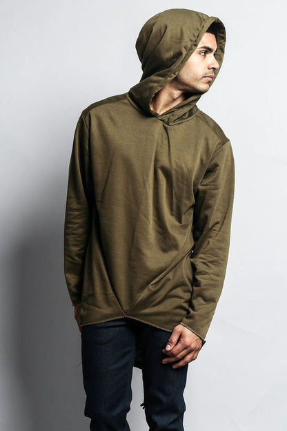 Long Length Fishtail Pullover Hoodie