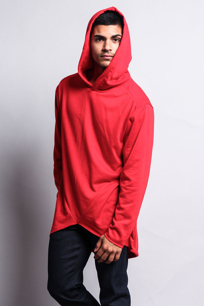 Long Length Fishtail Pullover Hoodie