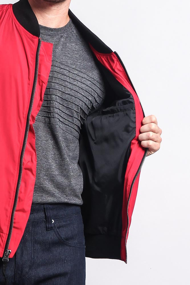 Contrast Lightweight Bomber Flight Jacket