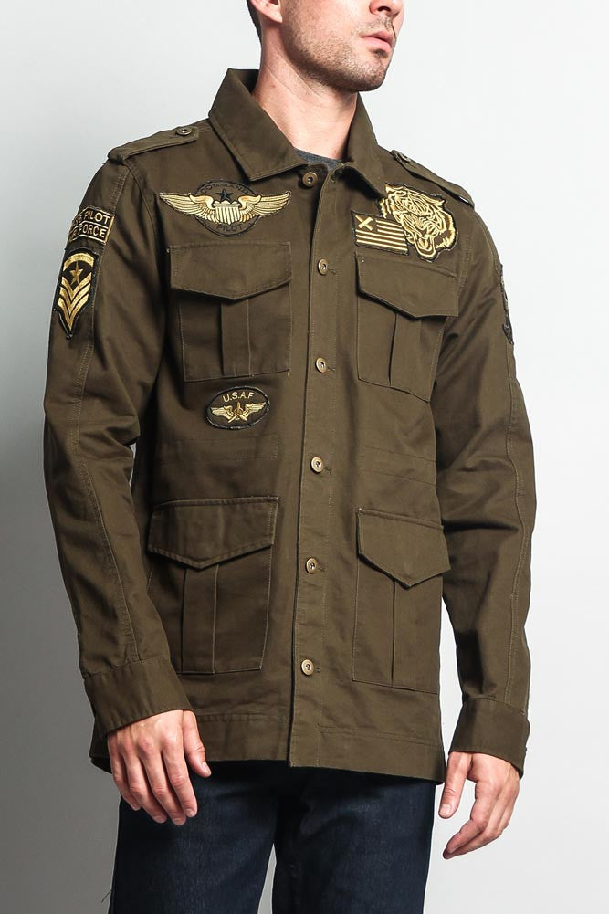 Patched Army Jacket