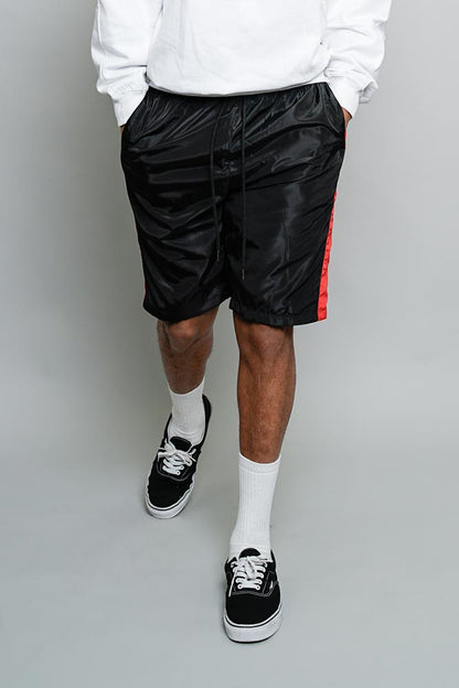 Side Striped Windbreaker Shorts
