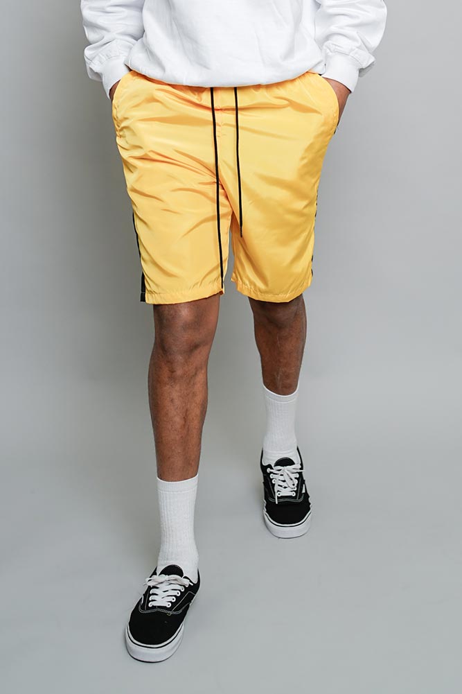 Side Striped Windbreaker Shorts