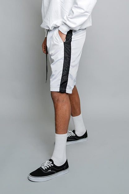 Side Striped Windbreaker Shorts