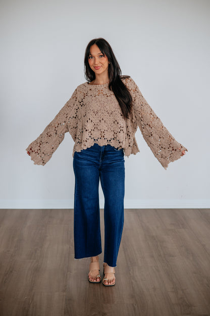 Shaylin Crochet Sweater