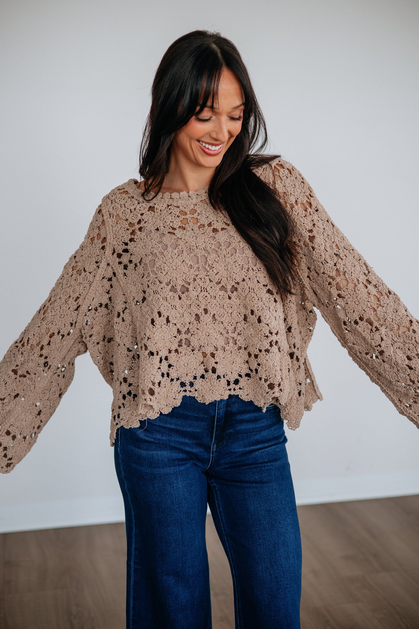 Shaylin Crochet Sweater