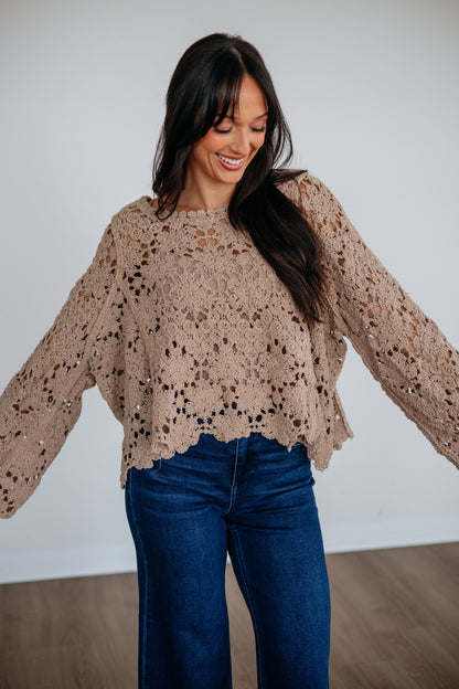 Shaylin Crochet Sweater