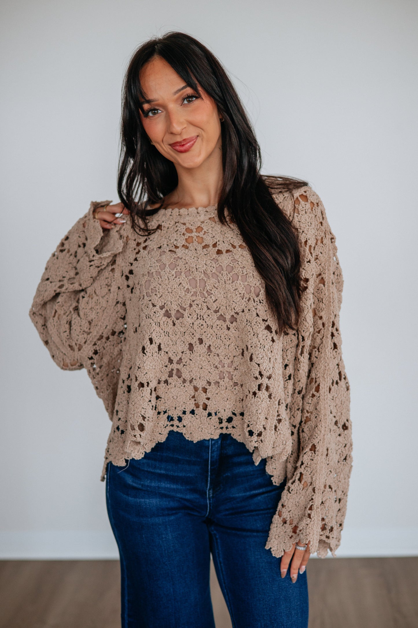 Shaylin Crochet Sweater
