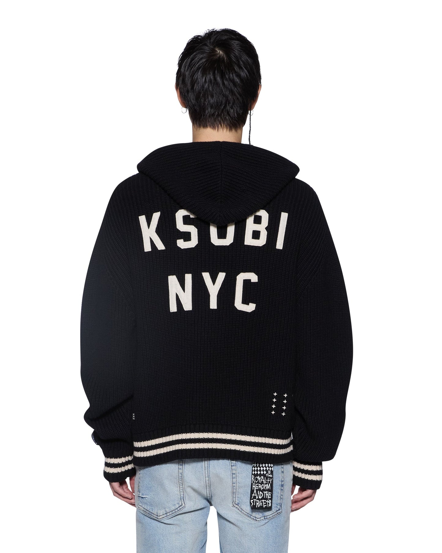 BOXER ZIP KNIT HOODIE MIDNIGHT