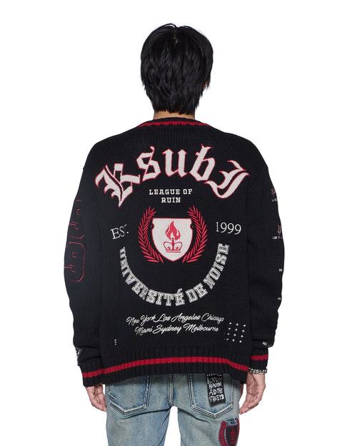 LEAGUE CARDIGAN BLACK