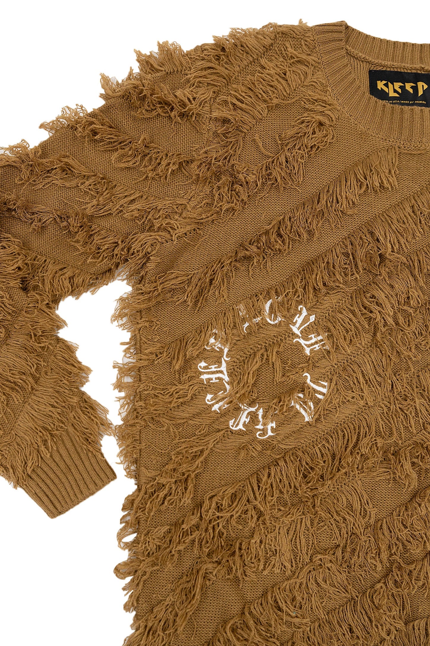 Thread Fringe Embroidered Sweater