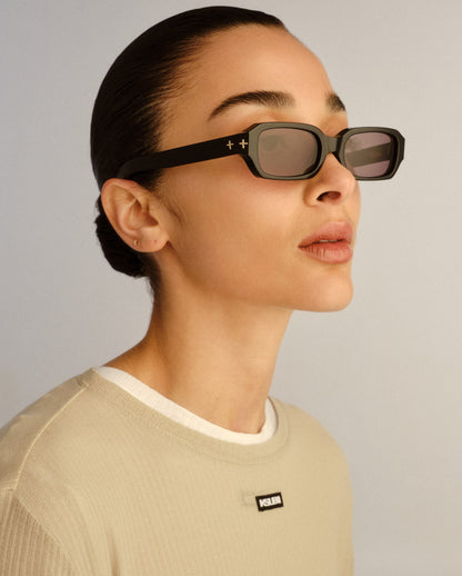 THE SEVEN SEVENS SUNGLASSES BLACK GOLD