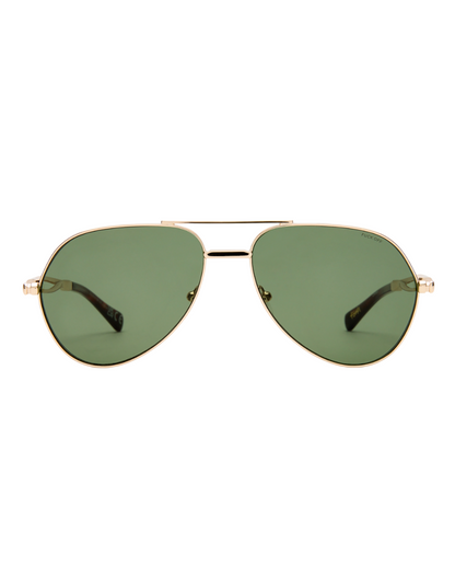 THE MONTANA SUNGLASSES GOLD GREEN