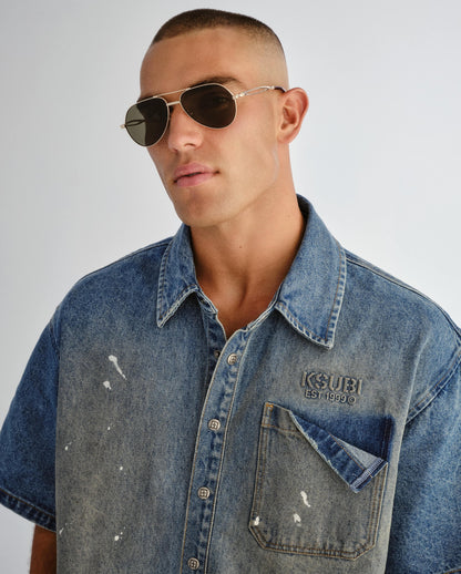 THE MONTANA SUNGLASSES GOLD GREEN