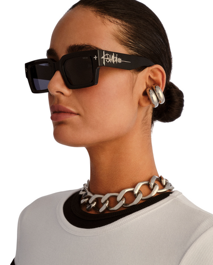 THE KINGY SUNGLASSES BLACK SILVER