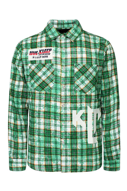 Men's Premium Bleached Multicolor Flannel Shirt