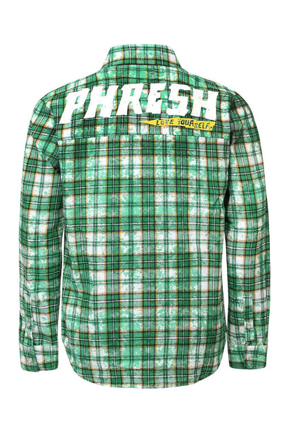Men's Premium Bleached Multicolor Flannel Shirt