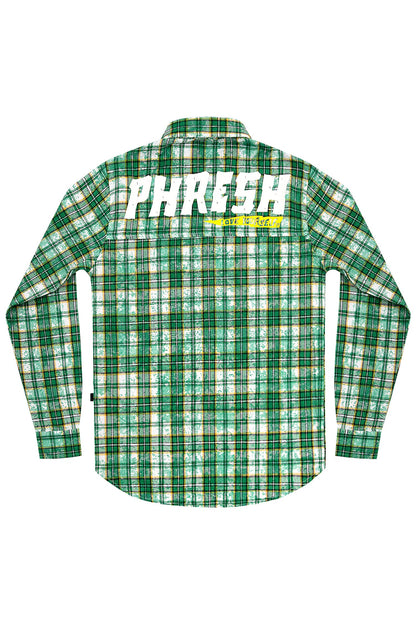 Men's Premium Bleached Multicolor Flannel Shirt