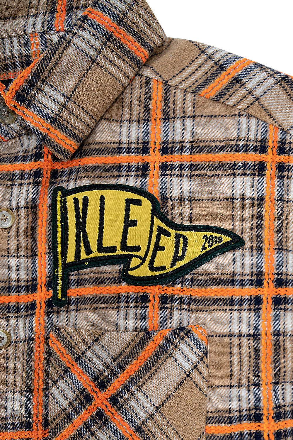 Men's Premium Embroidered Patch Work Heavy Flannel Shirt