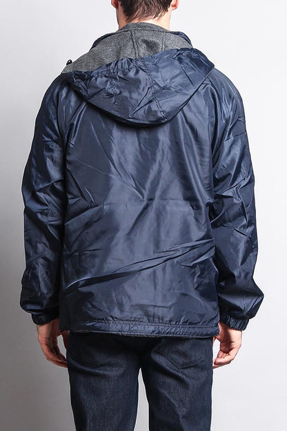 Reversible Windbreaker Hooded Jacket