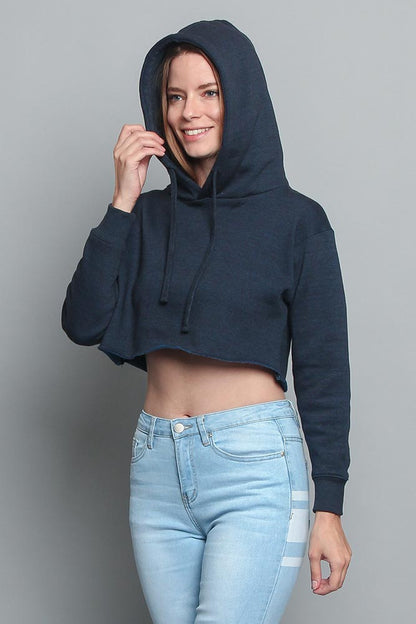 Women's Essential Cropped Long Sleeve Hoodie