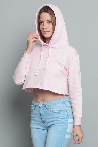 Women's Essential Cropped Long Sleeve Hoodie