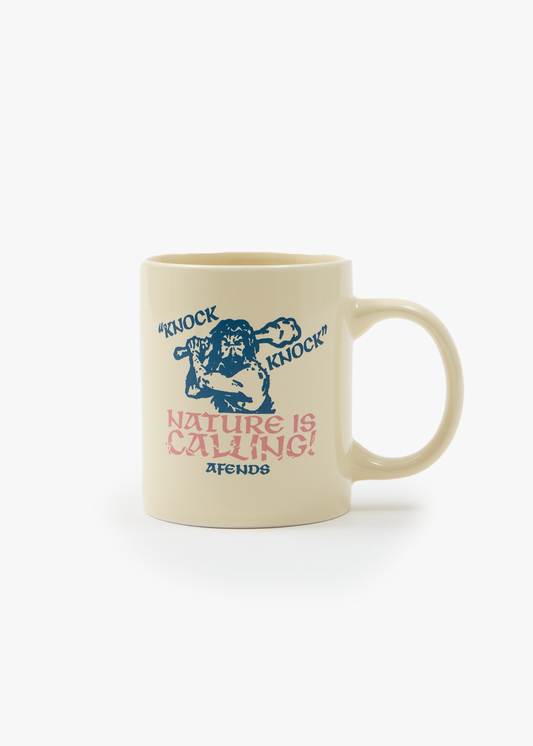 AFENDS Mens Too High - Porcelain Mug - Off White