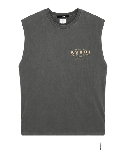 LOCK CUT OFF TEE CHARCOAL