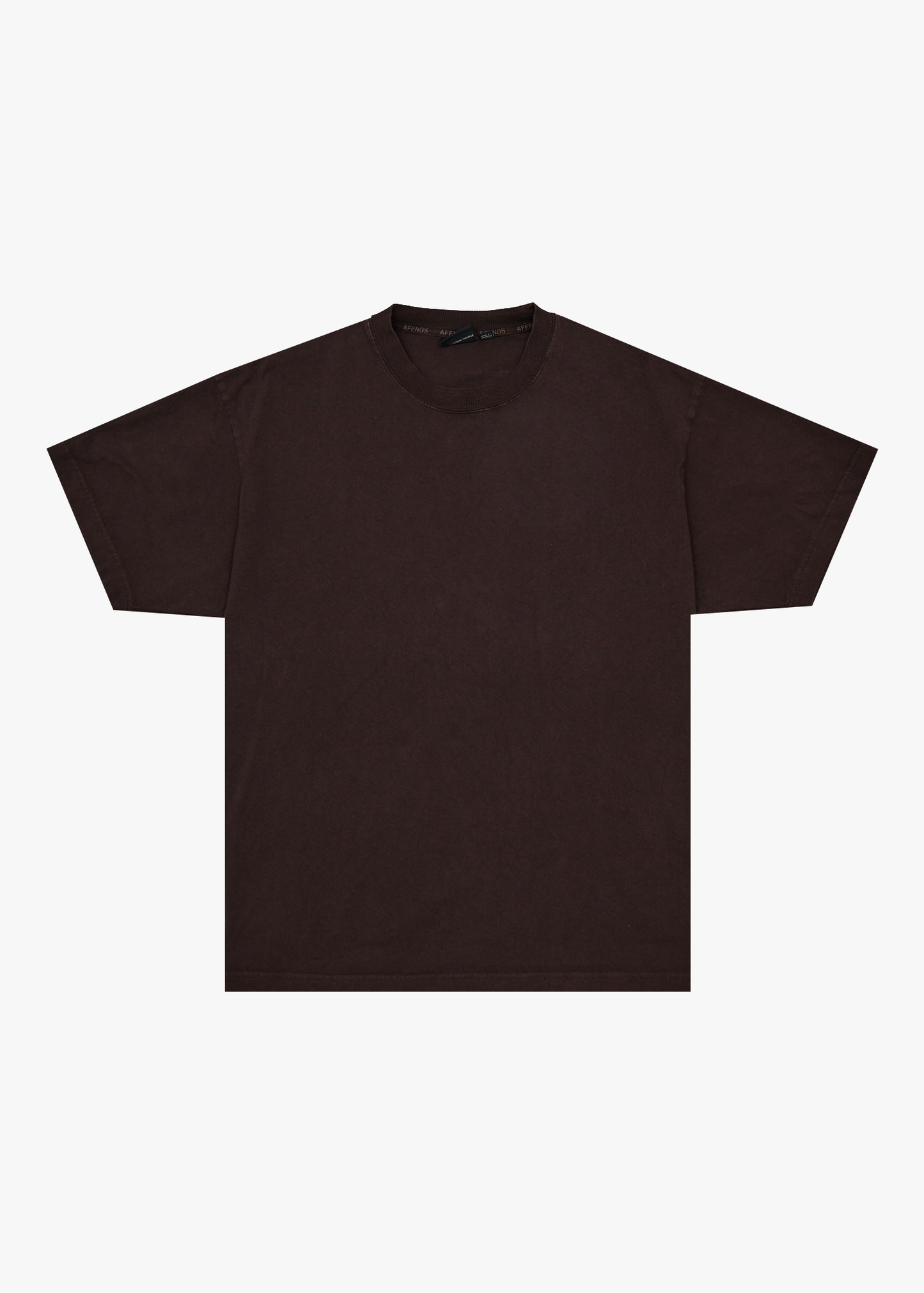 AFENDS Mens Genesis - Heavyweight Boxy Tee - Washed Coffee