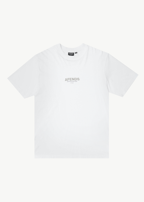 AFENDS Mens Vinyl - Retro Tee - White