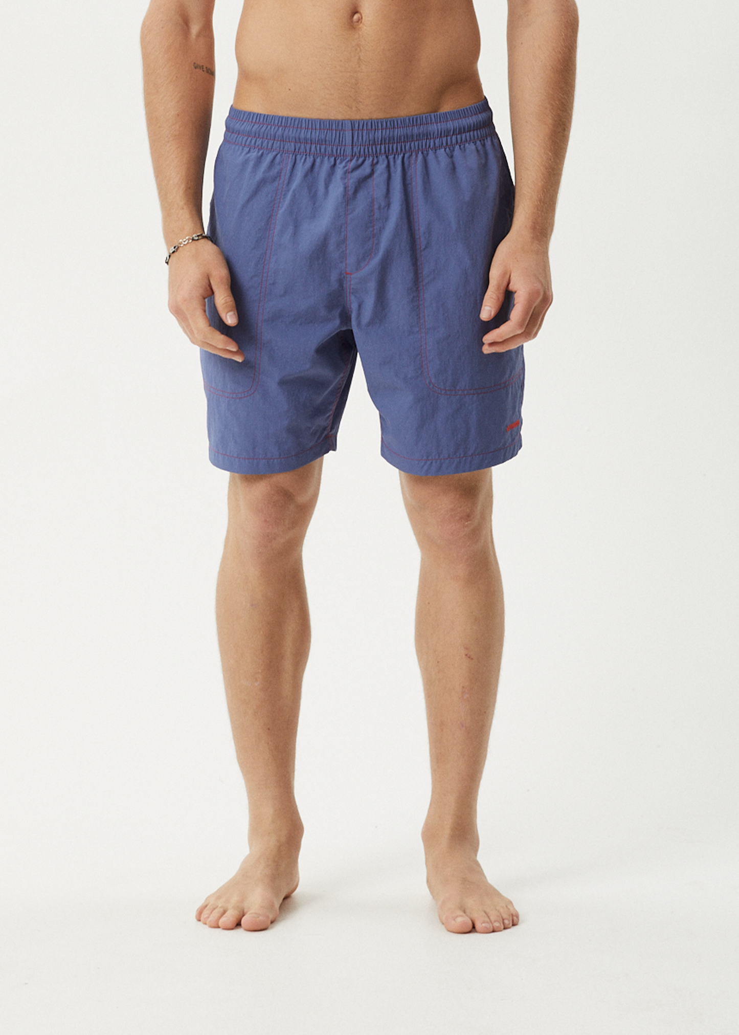 AFENDS Mens Baywatch - Swim Short 18" - Marlin