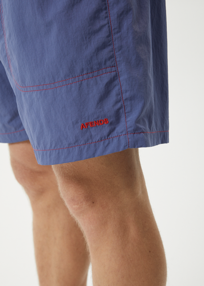 AFENDS Mens Baywatch - Swim Short 18" - Marlin