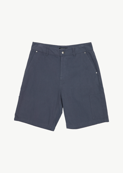 AFENDS Mens Harper - Canvas Workwear Short 20" - Marlin
