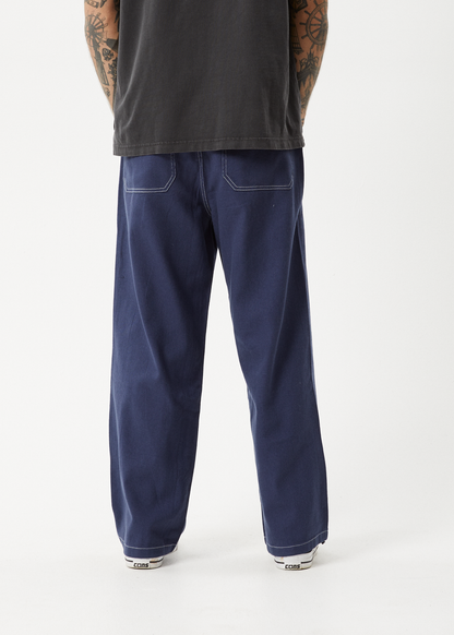 AFENDS Mens Pablo - Baggy Pant - Navy