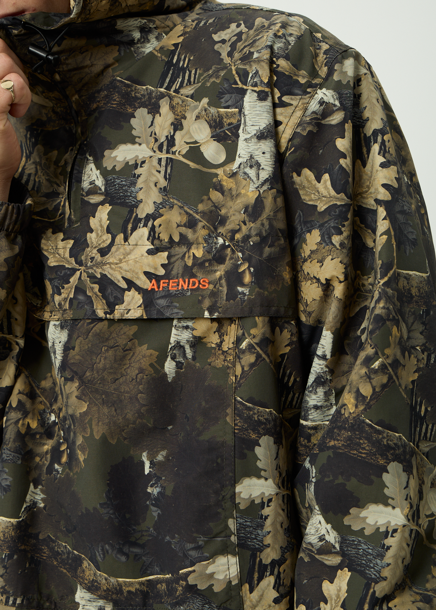 AFENDS Mens System -  Water Resistant Spray Anorak Jacket - Find Me