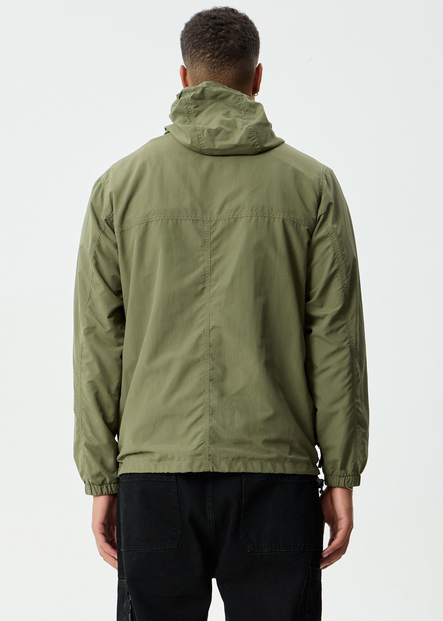 AFENDS Mens System - Water Resistant Spray Anorak Jacket - Military