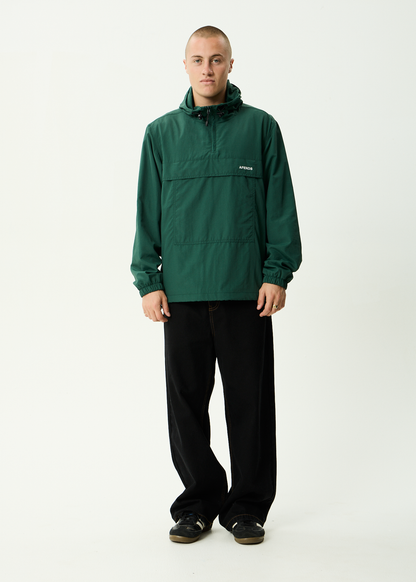AFENDS Mens System - Water Resistant Spray Anorak Jacket - Pine