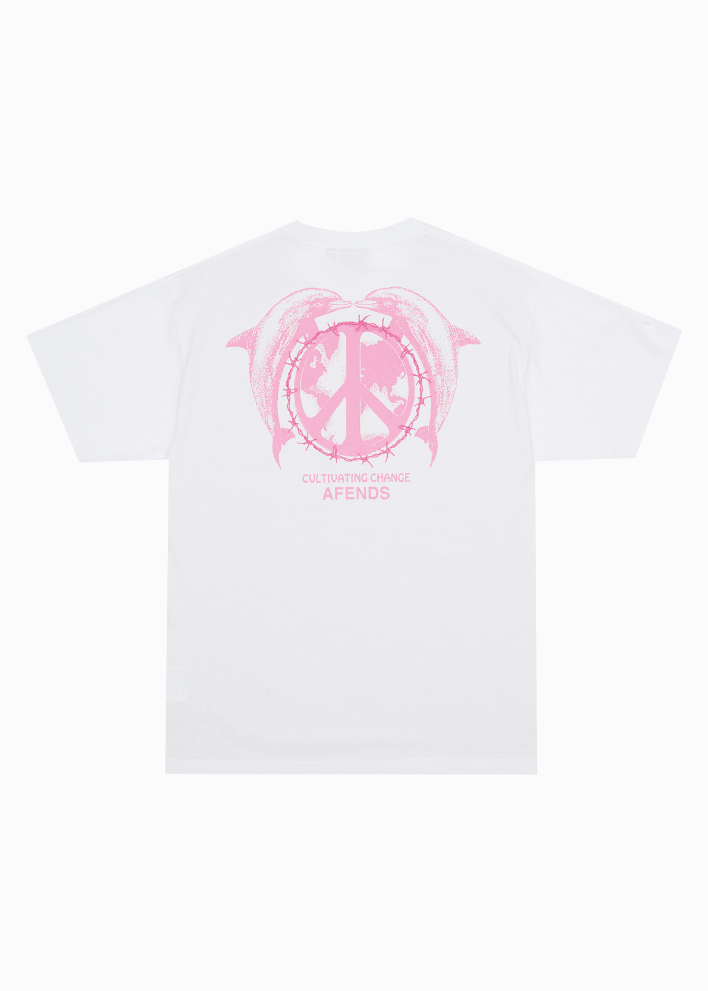 AFENDS Mens Dolfends - Boxy Tee - White