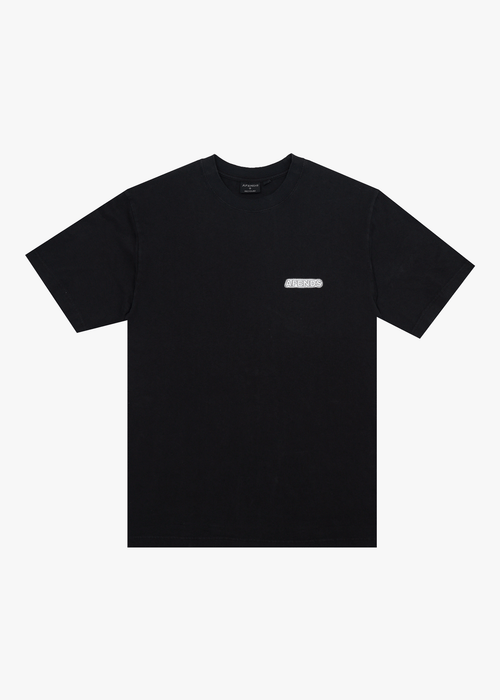 AFENDS Mens X-Ray - Retro Tee - Stone Black