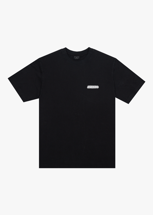 AFENDS Mens X-Ray - Retro Tee - Stone Black