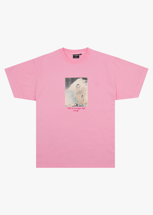 AFENDS Mens Too High - Heavyweight Boxy Tee - Vintage Pink