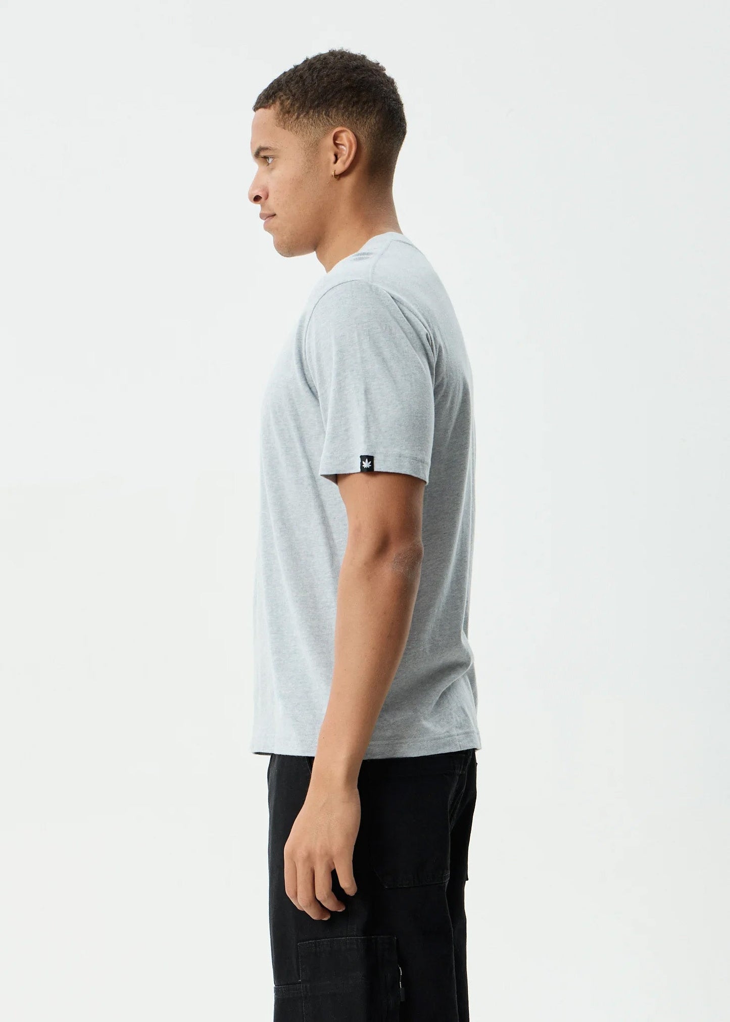 AFENDS Mens Classic - Retro Tee - Shadow Grey Marle