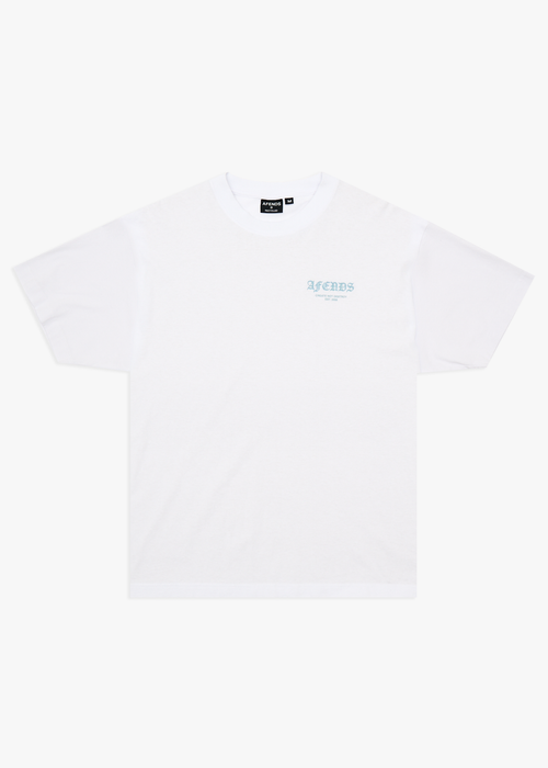 AFENDS Mens Hq - Boxy Tee - White