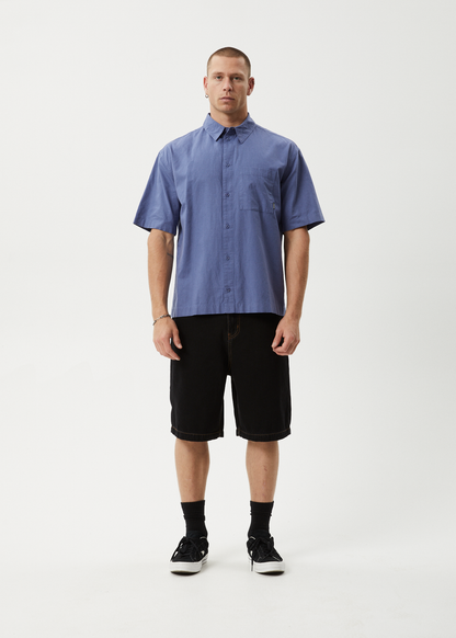 AFENDS Mens Everyday - Short Sleeve Shirt - Marlin