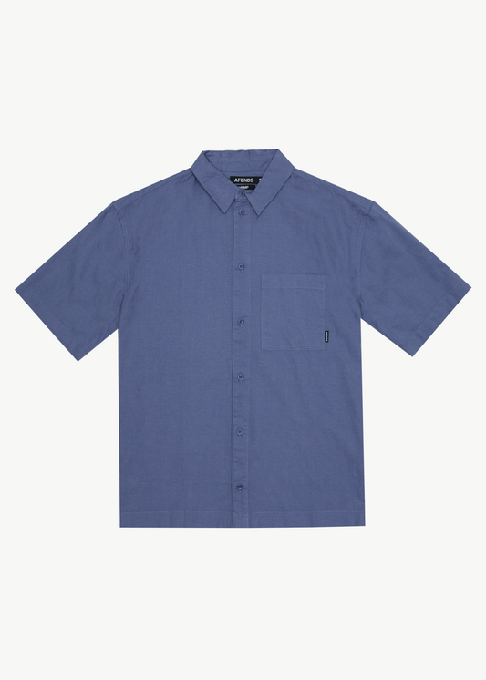 AFENDS Mens Everyday - Short Sleeve Shirt - Marlin